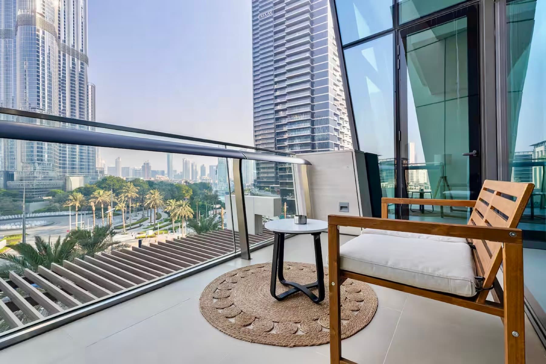 Balcony view of Downtown Dubai from Burj Vista