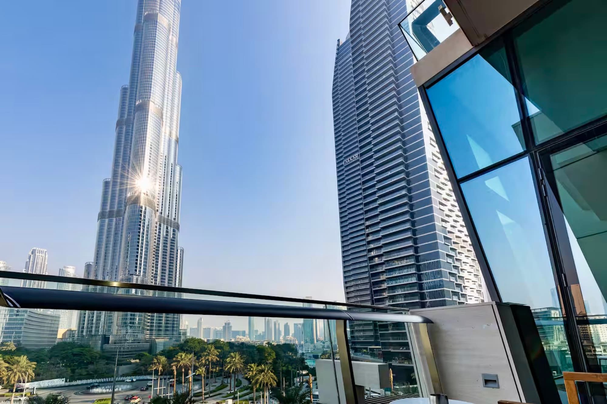 Burj Khalifa next to the EMAAR Burj Vista tower, seen from the apartment balcony