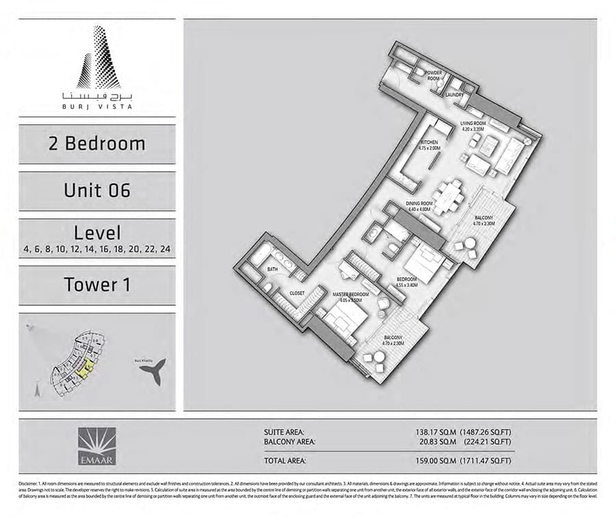 Furnished Apartment with Panorama View · Burj Vista, photo 17